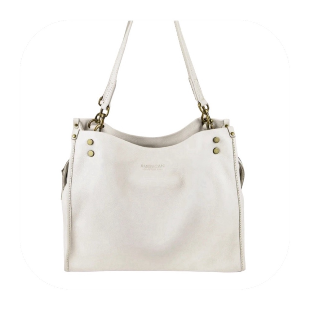 American Leather Co Lenox Satchel in stone